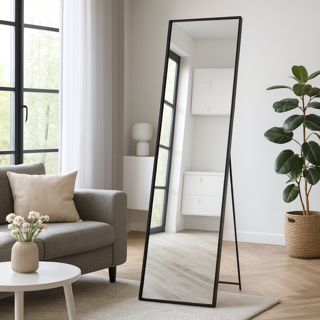 DMC  Avenue | Stalen passpiegel - Met staander