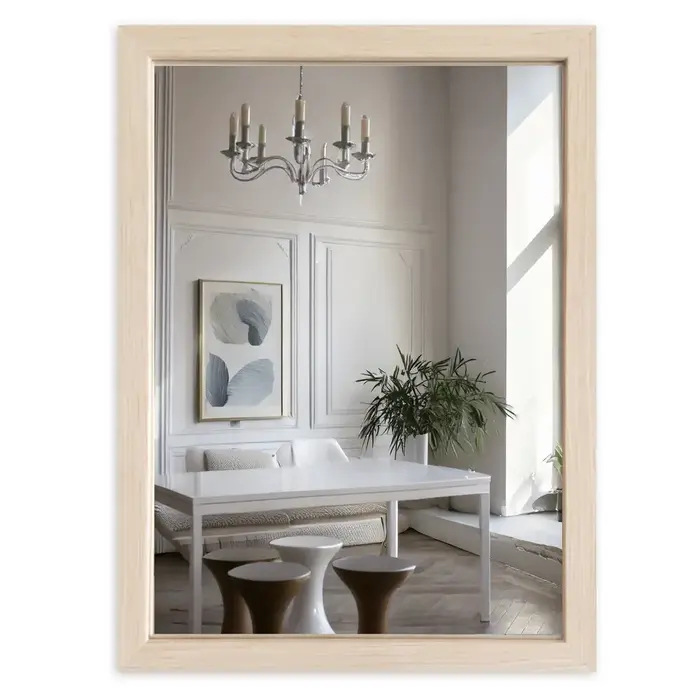 Spiegel Milo Hout | Spiegel met smalle lijst