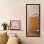 Spiegel Milo Bruin | Spiegel met smalle lijst