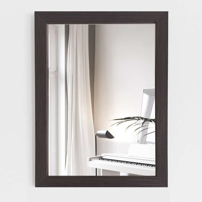 Spiegel Milo Bruin | Spiegel met smalle lijst