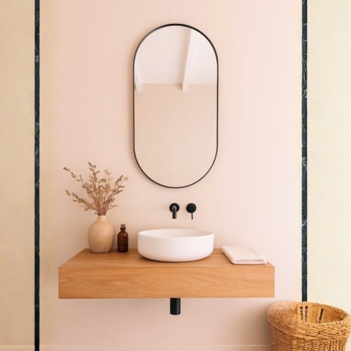 DMC  Spiegel Luna Staal & Ovaal | 60x120 cm