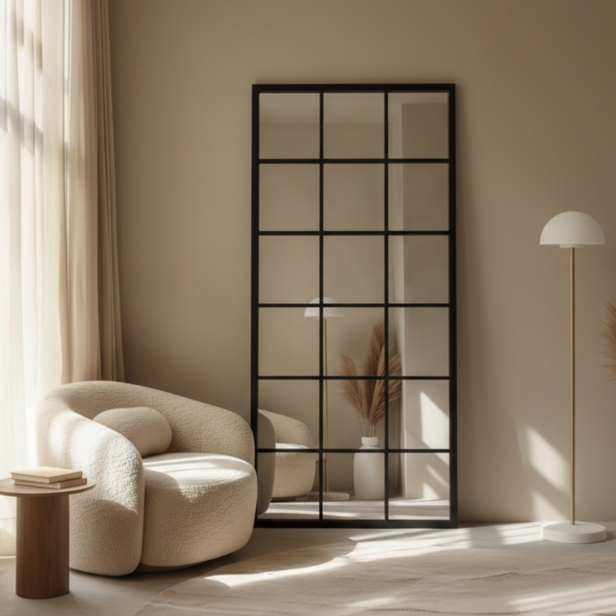 LunaMirror Wandspiegel 75 x 100 cm Zwart