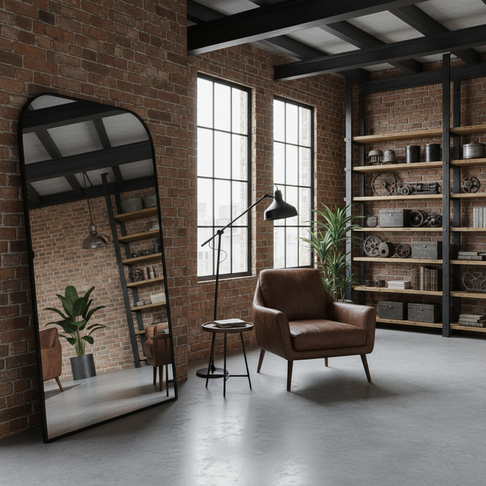 DMC  Grote Stalen Boogspiegel Sofia 100x190cm