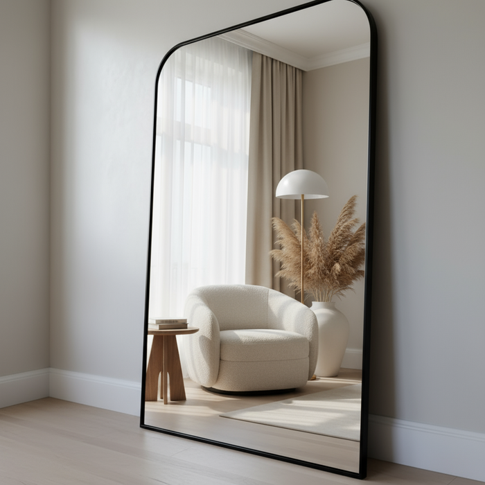 DMC  Grote Stalen Boogspiegel Sofia 100x190cm