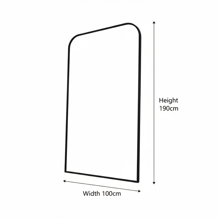 DMC  Grote Stalen Boogspiegel Sofia 100x190cm