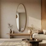 DMC  Grote Ovale Goud Stalen Spiegel Cadi 50x170 cm