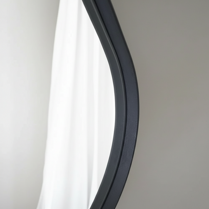 DMC  Ovale Spiegel Roma Staal Zwart 40x125 cm