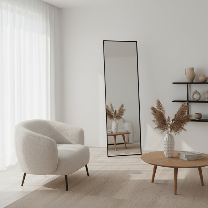 DMC  Stalen Passpiegel Avenue Met Staander 40x180 cm