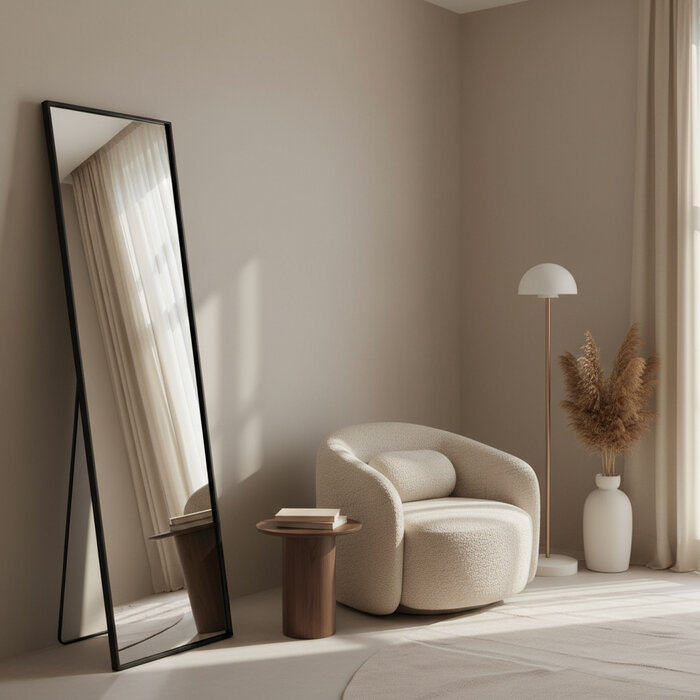 DMC  Stalen Passpiegel Avenue Met Staander 40x180 cm