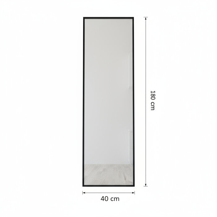 DMC  Stalen Passpiegel Avenue Met Staander 40x180 cm