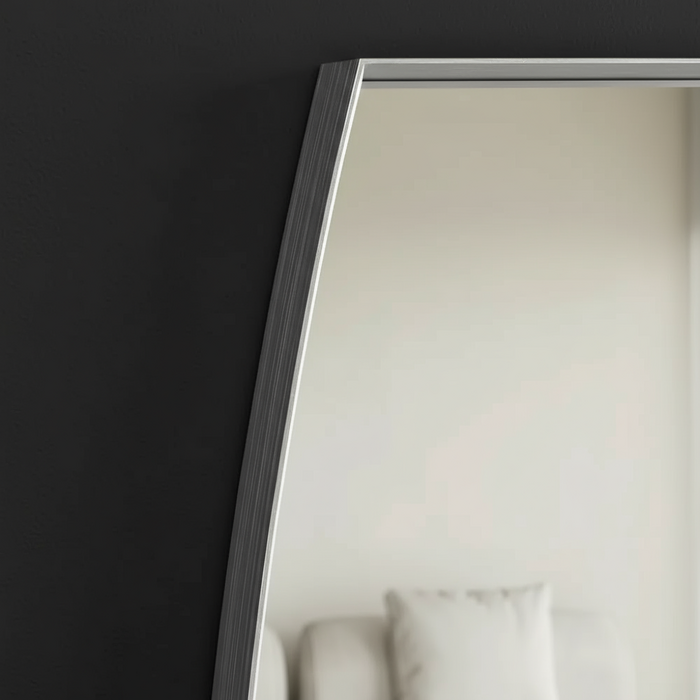 DMC  Grote Lensvormige Passpiegel Fabia Wit 80x200 cm