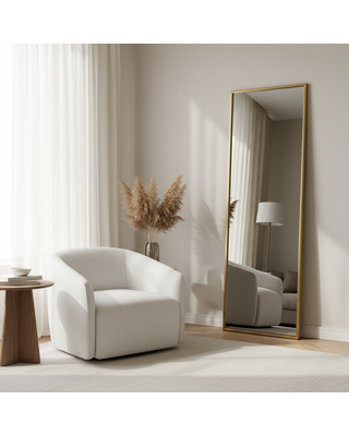 DMC  Goudkleurige Passpiegel Golden 60x225 cm