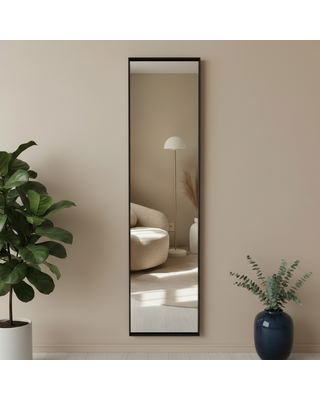 DMC  Stalen Passpiegel James Zwart 30x120 cm