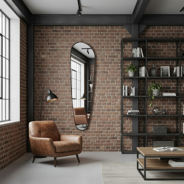 DMC  Organische Wandspiegel Madeleine Zwart 45x145 cm