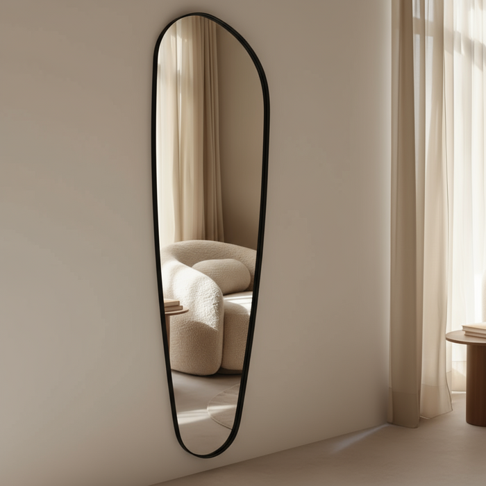 DMC  Organische Wandspiegel Madeleine Zwart 45x145 cm