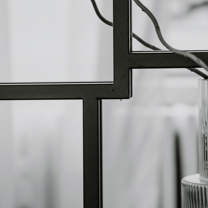 DMC  Spiegel Jasmin met Zwart Stalen Raamwerk 80x120 cm