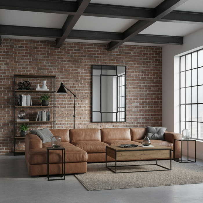 DMC  Spiegel Jasmin met Zwart Stalen Raamwerk 80x120 cm