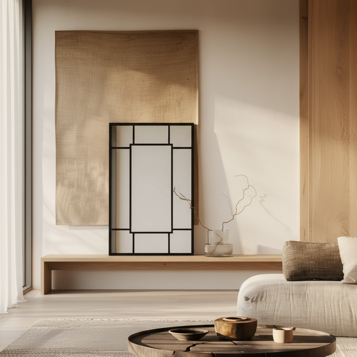 DMC  Spiegel Jasmin met Zwart Stalen Raamwerk 80x120 cm