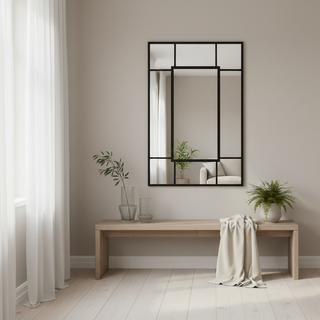 DMC  Spiegel Jasmin Zwart Raamwerk 80×120 cm