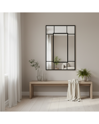 DMC  Spiegel Jasmin Zwart Raamwerk 80×120 cm