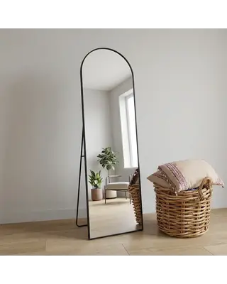 Boogspiegel Kaja Zwart 45x160 cm