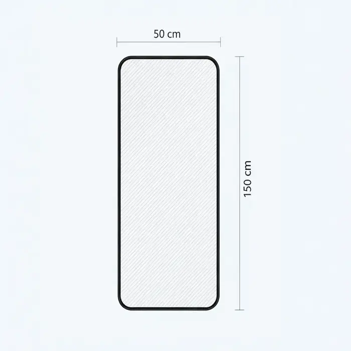 Passpiegel Jack Goud met Staander  50x150 cm