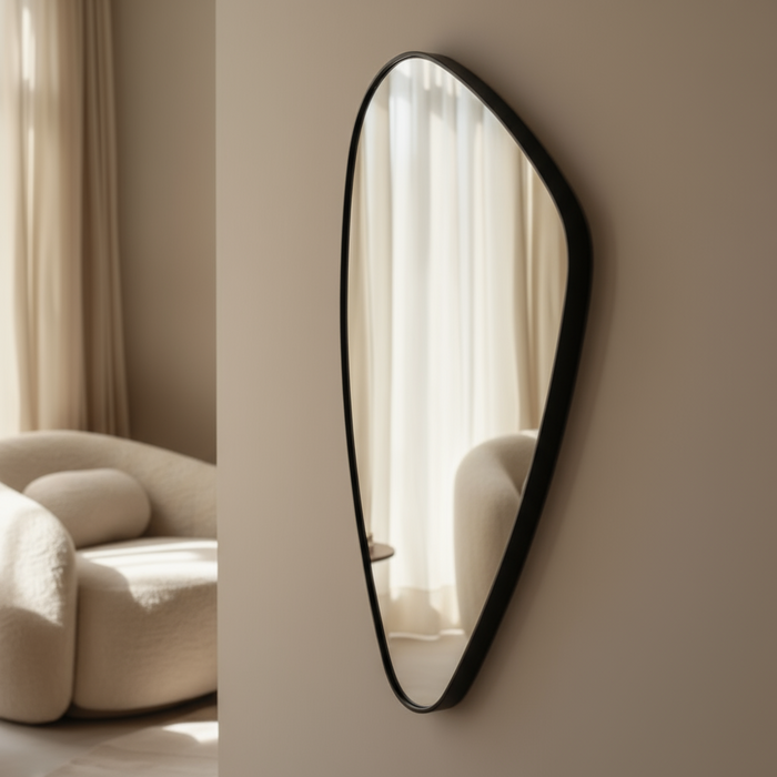 DMC  Organische Wandspiegel Evi Zwart Staal 60x91,5 cm