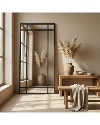 DMC  Raamwerk Spiegel Nova Zwart Staal 90x190 cm