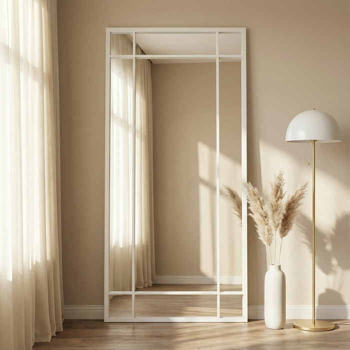 DMC  Raamwerk Spiegel Nova Wit Staal 90x190 cm