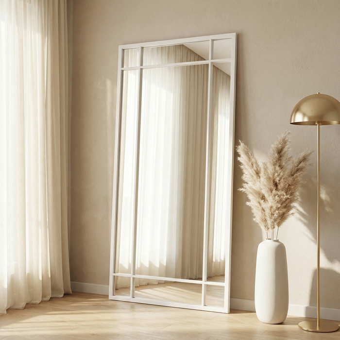 DMC  Raamwerk Spiegel Nova Wit Staal 90x190 cm