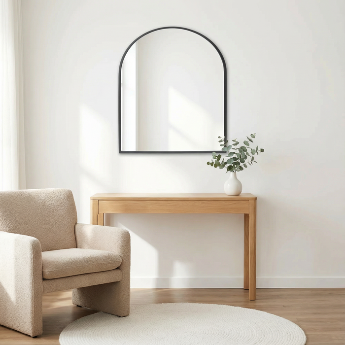 DMC  Boogspiegel Tivoli Zwart Staal 60x80 cm