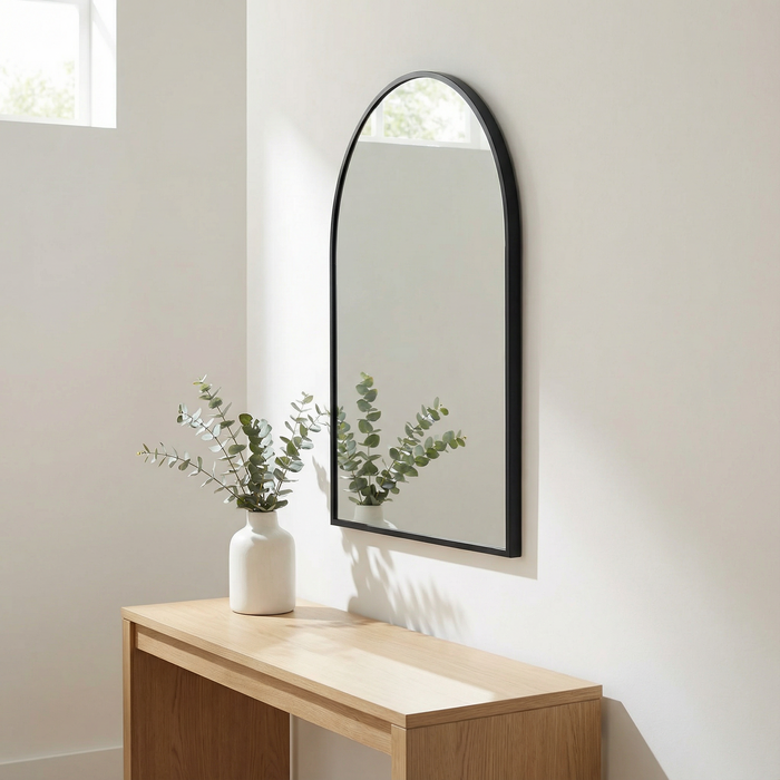 DMC  Boogspiegel Tivoli Zwart Staal 60x80 cm