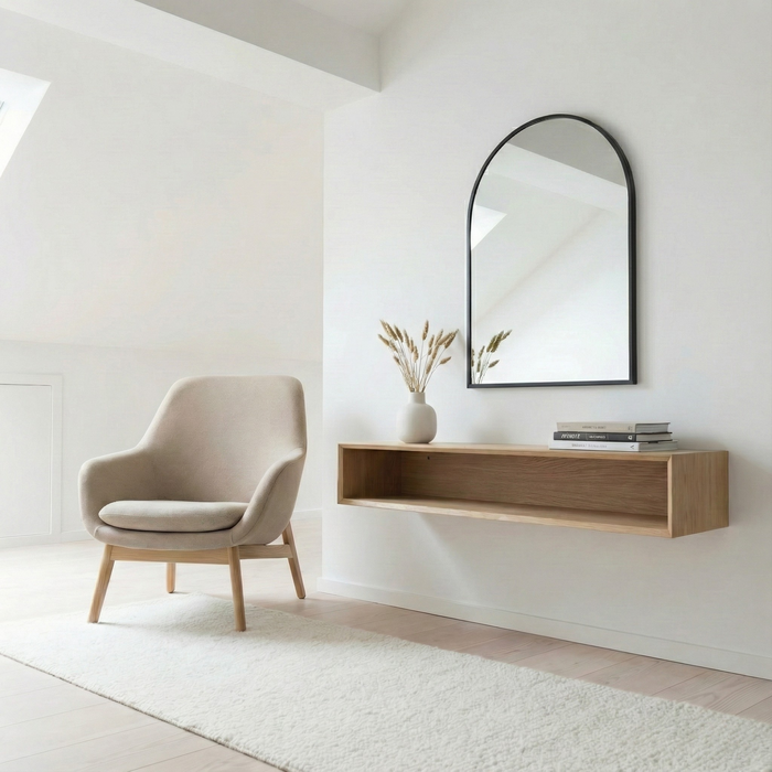 DMC  Boogspiegel Tivoli Zwart Staal 60x80 cm