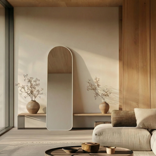 DMC  Staande Boogspiegel Isa Grijs 50x160 cm