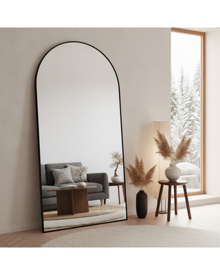 DMC  Boogspiegel Ravenna Zwart 100x190 cm