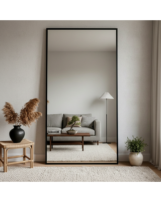 DMC  Grote Passpiegel Olaf Zwart 100x190 cm