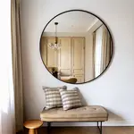 DMC  Ronde Spiegel Otis Zwart Staal |  ⌀ 110 cm