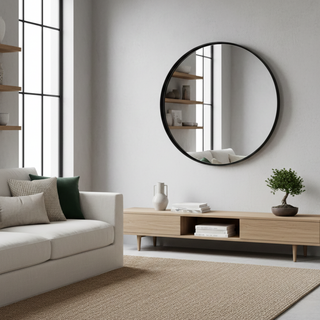 DMC  Ronde Spiegel Otis Zwart ⌀ 90 cm