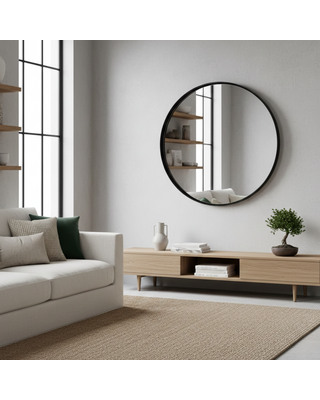 DMC  Ronde Spiegel Otis Zwart ⌀ 90 cm