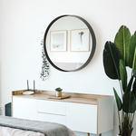 DMC  Ronde Spiegel Otis Zwart Staal  ⌀ 75 cm