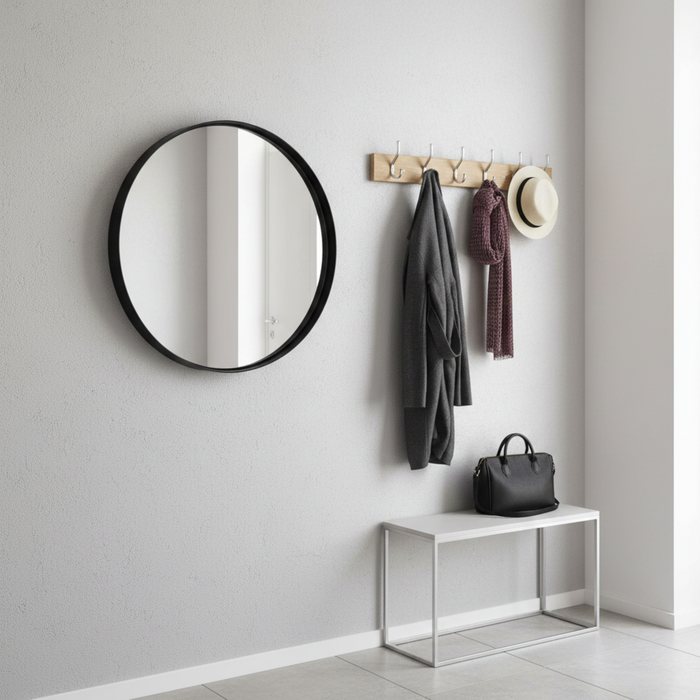 DMC  Ronde Spiegel Otis Zwart Staal  ⌀60 cm