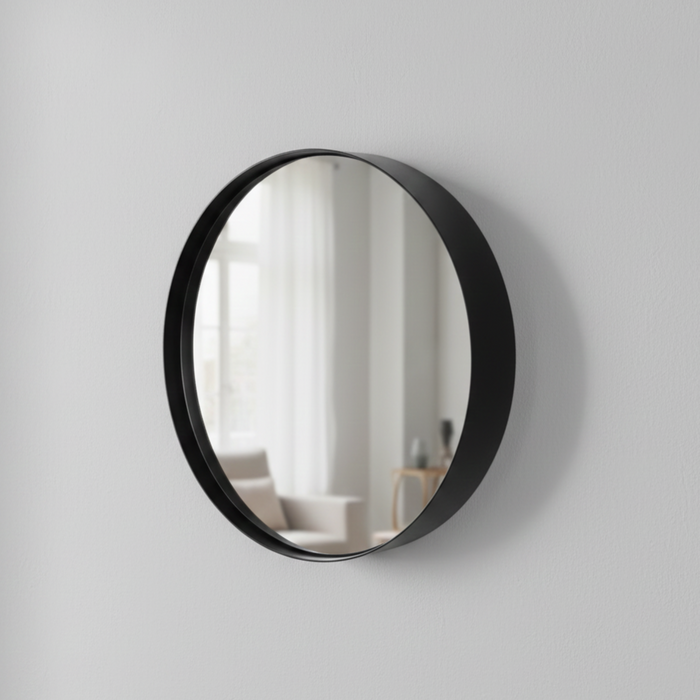 DMC  Ronde Spiegel Otis Zwart Staal  ⌀60 cm