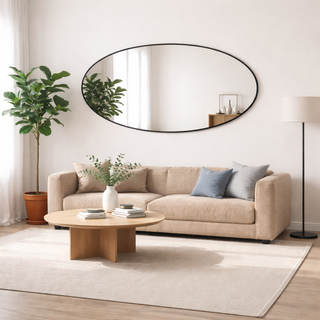 DMC  Spiegel Loft Zwart 60x130 cm | Staal & Ovaal