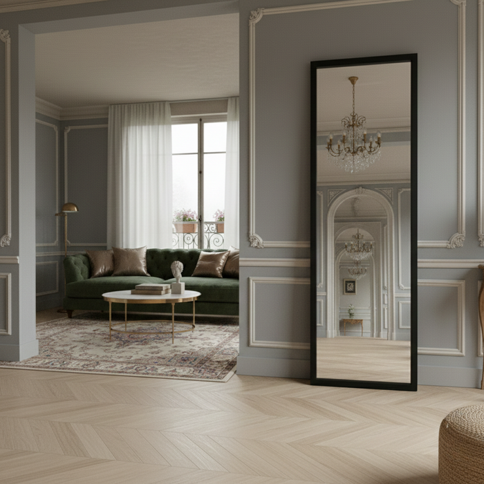 DMC  Stalen Passpiegel Olaf Zwart  60x200 cm