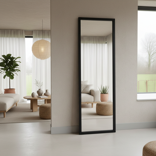 DMC  Stalen Passpiegel Olaf Zwart 60x200 cm