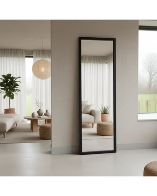 DMC  Stalen Passpiegel Olaf Zwart 60x200 cm