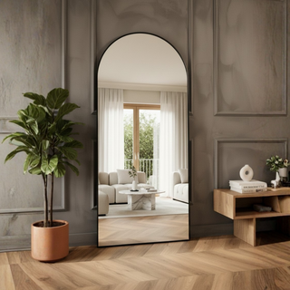 DMC  Grote Boogspiegel Ravenna Zwart 80x180 cm