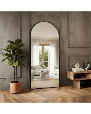 DMC  Grote Boogspiegel Ravenna Zwart 80x180 cm