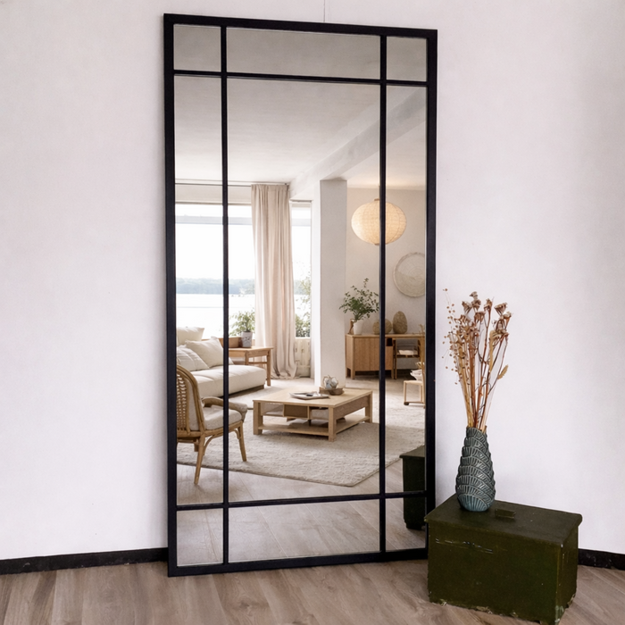 DMC  Raamwerk Spiegel Nova Zwart Staal 90x190 cm