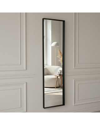 DMC  Stalen Passpiegel James Zwart 30x120 cm